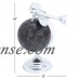 Globe With Matte Black Background And White Mapping   556345055